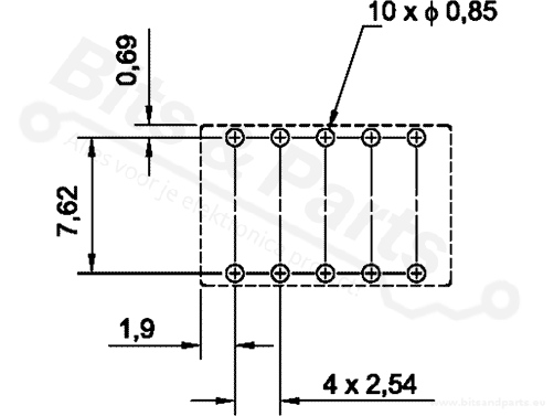 Relay bi-stable subminiature / Latching 2 coils 5V Zettler AZ850P2-5 